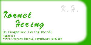 kornel hering business card
